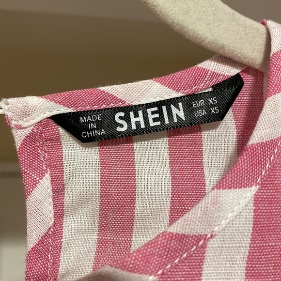 Women’s Pink & White Striped Shirt - size XS - Picture 2 of 3
